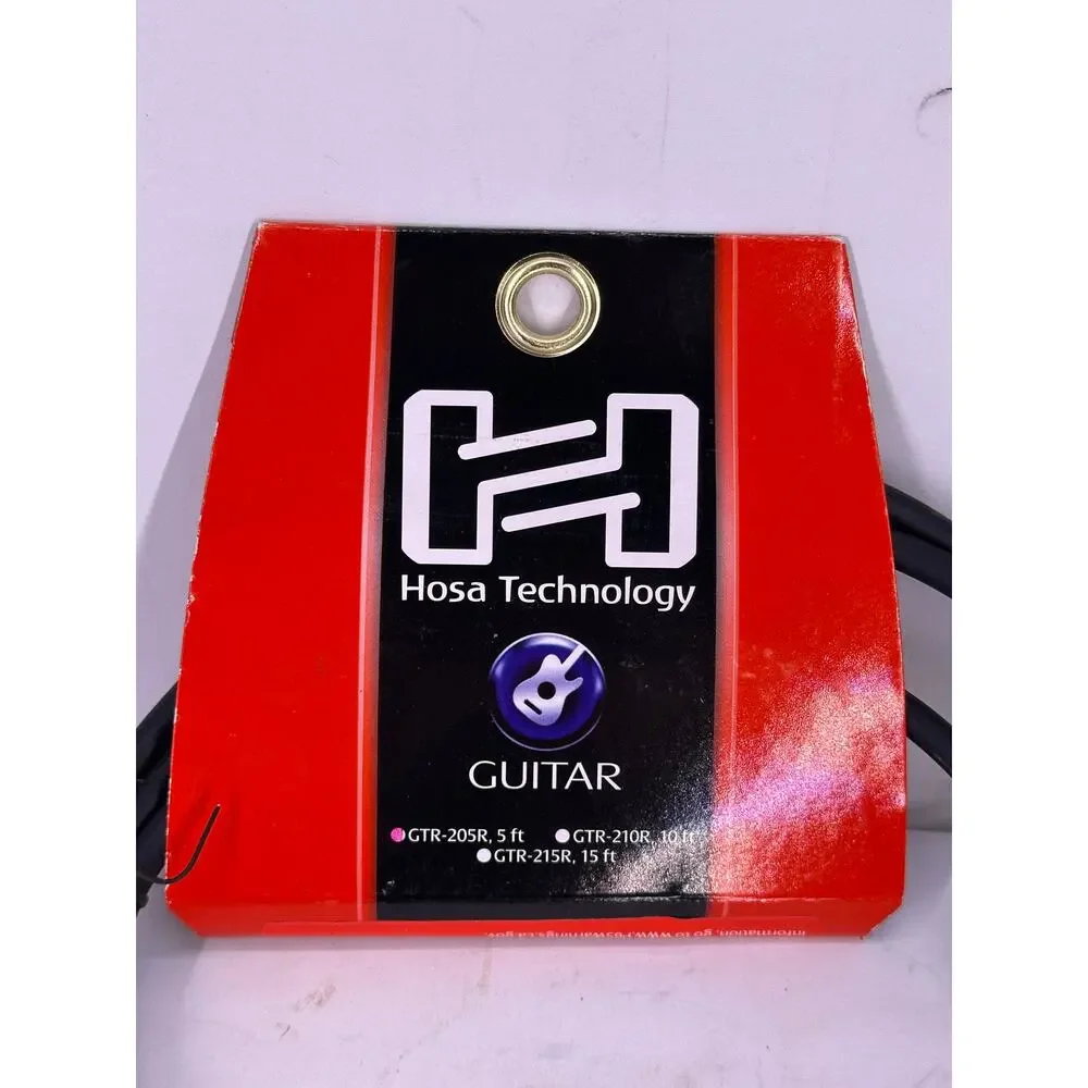Hosa GTR-205R Guitar Instrument Bass Cable 1/4
